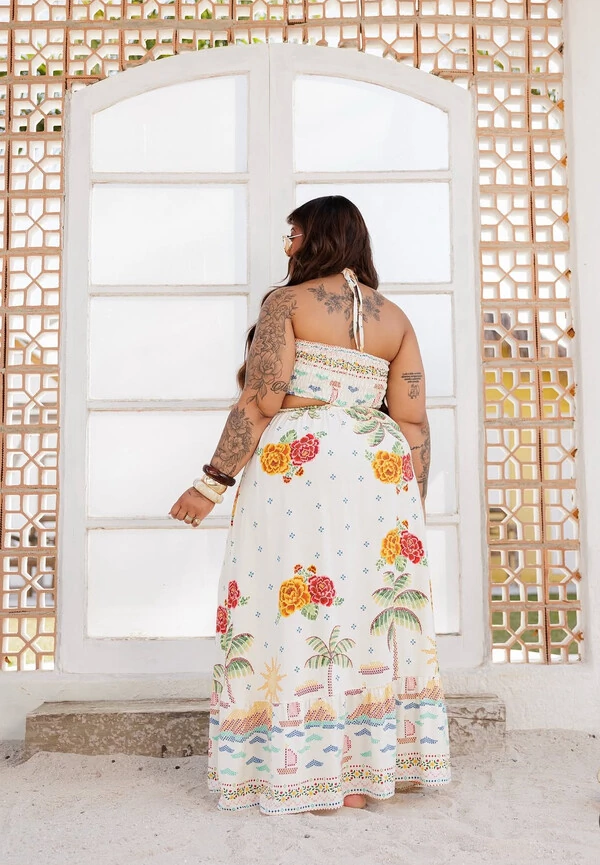 SAIA E TOP FLORAL FARM TROPICAL