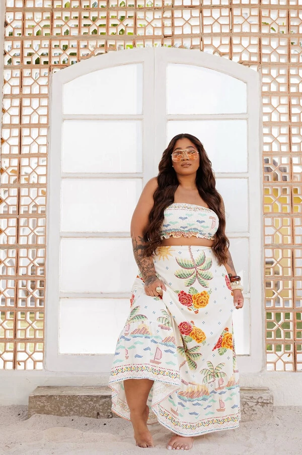 SAIA E TOP FLORAL FARM TROPICAL