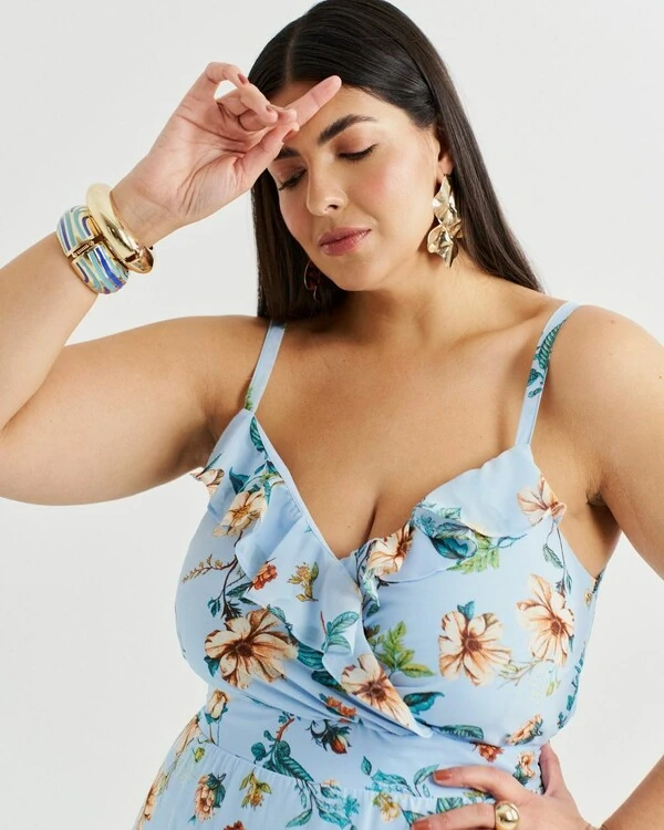 VESTIDO MIDI ESTAMPADO QUEBELA