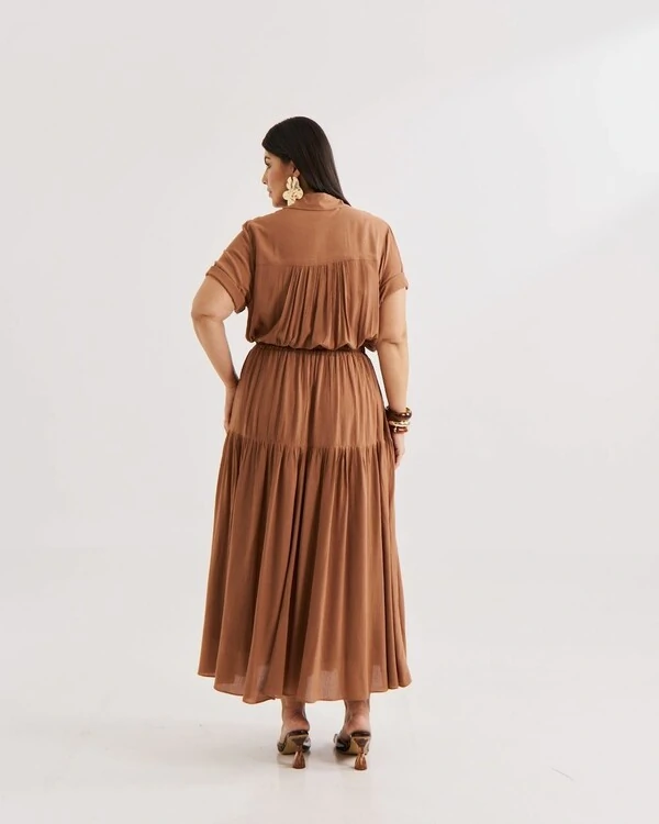 VESTIDO MIDI WORK QUEBELA