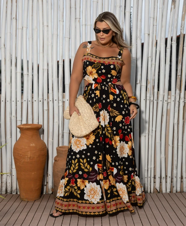 VESTIDO FLORAL FARM TROPICAL