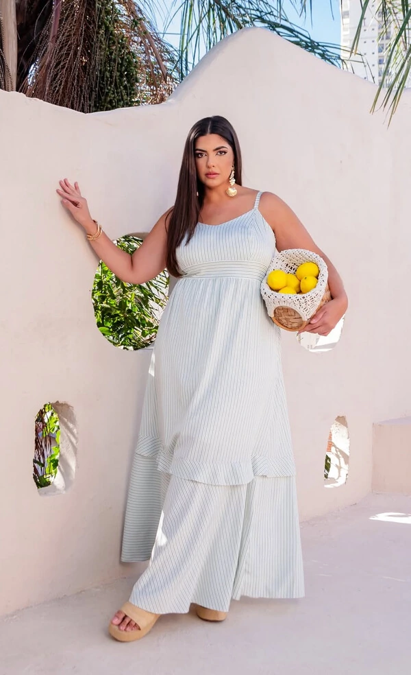 VESTIDO LISTRADO DIVAS VOGA