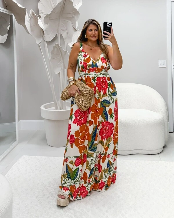 VESTIDO FLORAL BRANCA