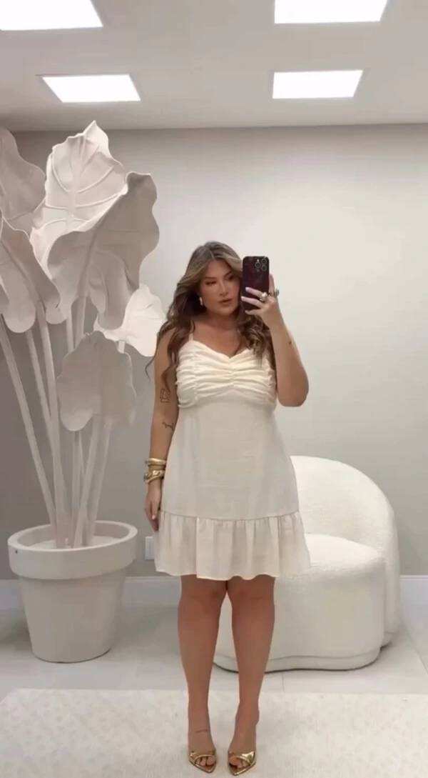 VESTIDO COM BUSTO DRAPEADO 8462 DIVAS VOGA