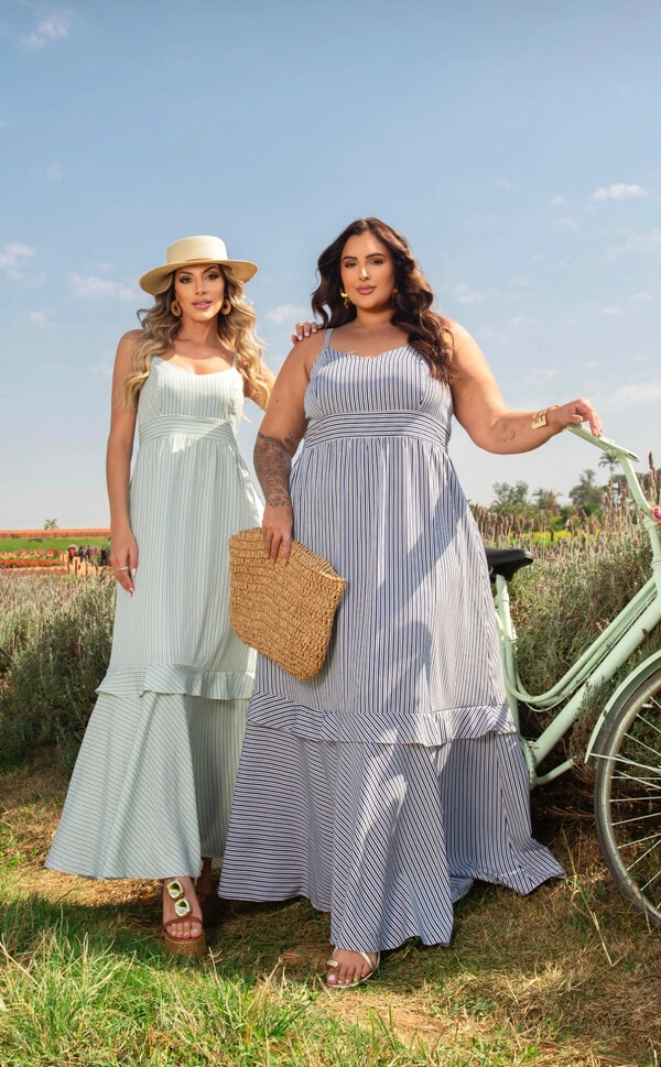 VESTIDO LISTRADO DIVAS VOGA