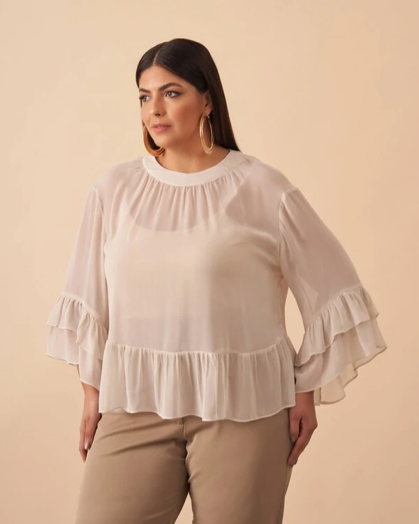 BLUSA COM MANGA QUEBELA