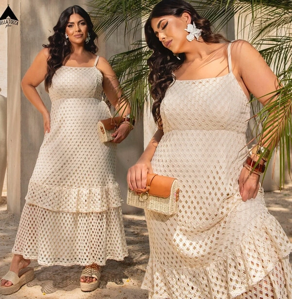 VESTIDO DE BABADOS 15127 DIVAS VOGA