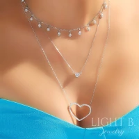 Colar Heart Ponto de Luz