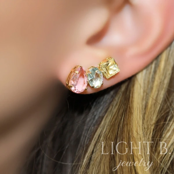 Ear Cuff 3 Stones Colors