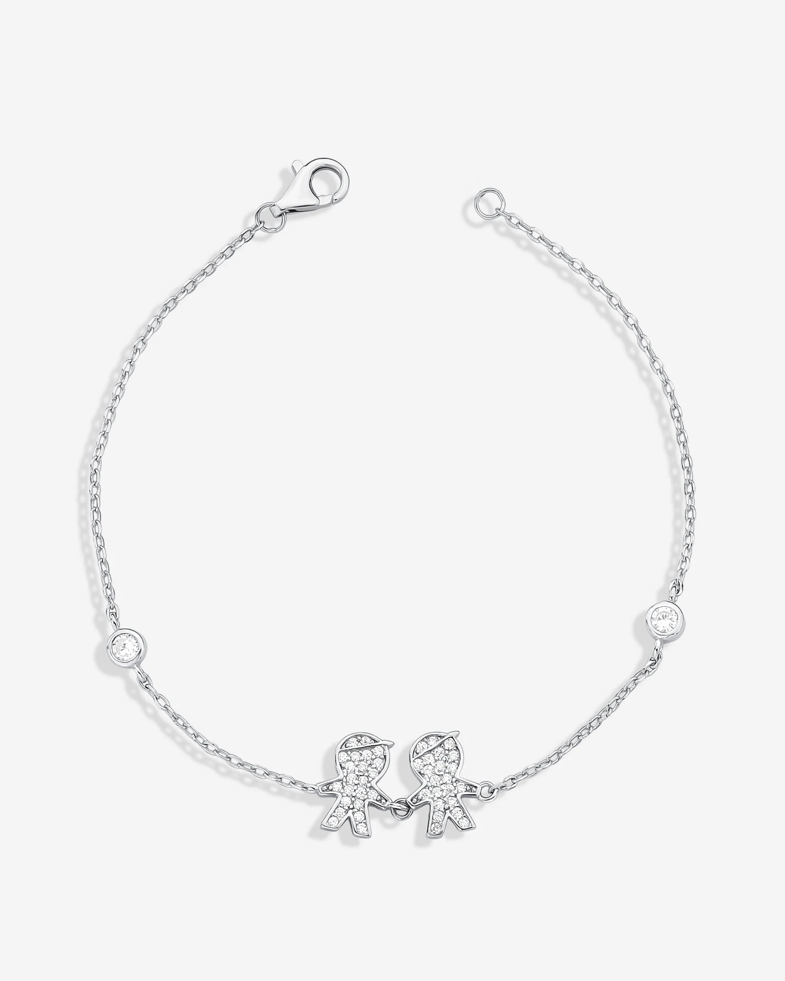 FotoPulseira 2 Meninos - Prata 925