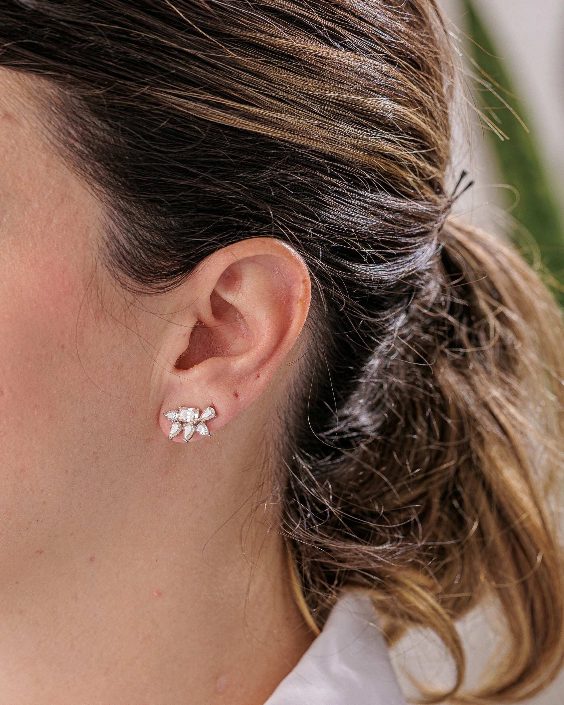 FotoBrinco Ear Cuff Florence Moissanite - Prata 925