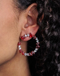 Brinco Argola Frontal Cristal