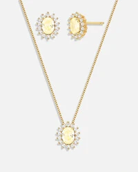 Conjunto Colar e Brinco Oval Mari