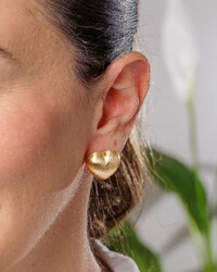 Brinco Coração Acetinado