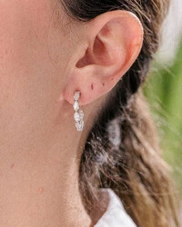 Brinco Argola Arles Moissanite 10 mm - Prata 925