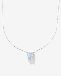 Colar Luxo Color Moissanite 6 mm - 0.8ct - Prata 925