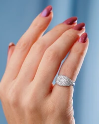 Anel Mindinho Luxo Moissanite - 1.15ct - Prata 925