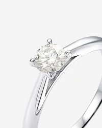 Anel Solitário Moissanite 5 mm - Prata 925