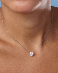 Colar Évora Moissanite - 8 mm - 2.0 ct - Prata 925