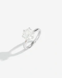 Anel Solitário Moissanite 10 mm- Prata 925