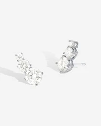 Brinco Ear Cuff Moissanite Helena - 7 mm - 1.02ct - Prata 925