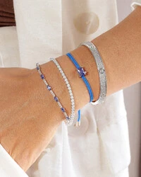 Pulseira Fio Encerado Ella - Prata 925