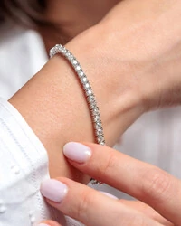 Pulseira Riviera Aurora Moissanite - Prata 925 (3 mm - 18cm)