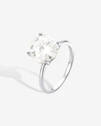 Anel Solitário Moissanite 10 mm - Prata 925