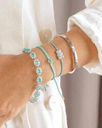 Pulseira Fio Encerado Ella Oval - Prata 925