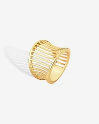 Anel Maxi Trama - Gold