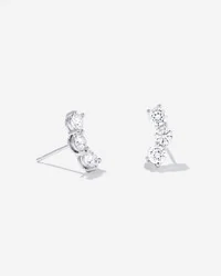 Brinco Ear Cuff Moissanite - 4 mm - prata 925
