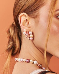 Brinco Argola Pérola Taylor Rose - P