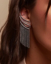 Brinco Ear Cuff Tramas Shine