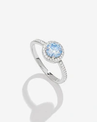 Anel Luxo Color Moissanite - 0.8ct - 6 mm - Prata 925