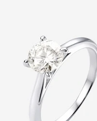 Anel Solitário Moissanite 6,5 mm - Prata 925
