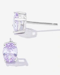 Brinco Leticia Oval 7mm - Prata 925