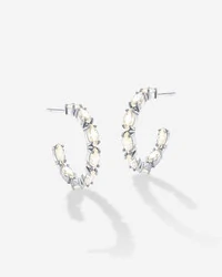 Brinco Argola Arles Moissanite 10 mm - Prata 925