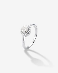 Anel Luxo Moissanite 5 mm - Prata 925