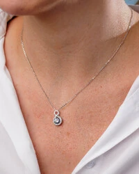 Colar Bright Lumini Moissanite Ciano - 6,5 mm - 1ct - Prata 925