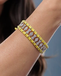 Pulseira Macramê Diamond - Prata 925