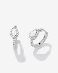 Brinco Argola Moissanite Lyra - 5 mm - 0.92ct - Prata 925