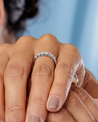 Anel Aparador Moissanite Classic - 3 mm - 0.1ct - Prata 925