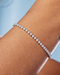 Pulseira Riviera Moissanite - Prata 925 (17 cm 2,5 mm)