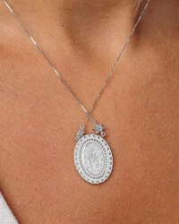 Colar Medalha Nossa Senhora Das Graças - Prata 925