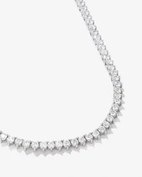 Colar Riviera Moissanite - 3,0 mm - 3 garras - 40 cm -Prata 925