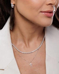 Colar Cruz Moissanite - 0,6ct - Prata 925