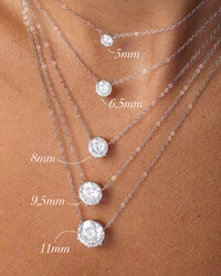 Colar Évora Moissanite - 6,5 mm - 1 ct - Prata 925