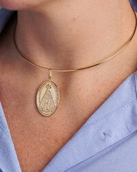 Pingente Medalha Nossa Senhora Aparecida - Prata 925