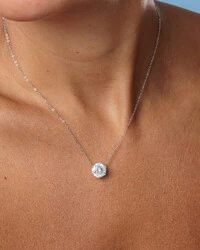 Colar Évora Moissanite - 9,5 mm - 3.5 ct - Prata 925