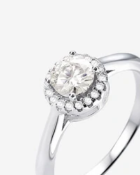 Anel Luxo Moissanite 5 mm - Prata 925